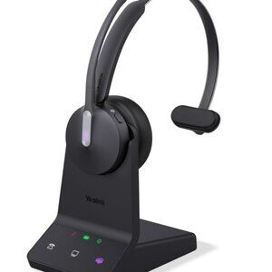 Yealink WH64 DECT & Bluetooth Mono Teams Wireless Headset, 606 ft Range Single